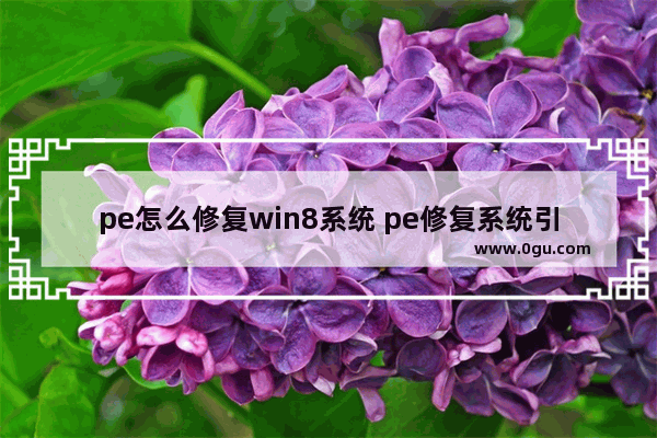 pe怎么修复win8系统 pe修复系统引导win8