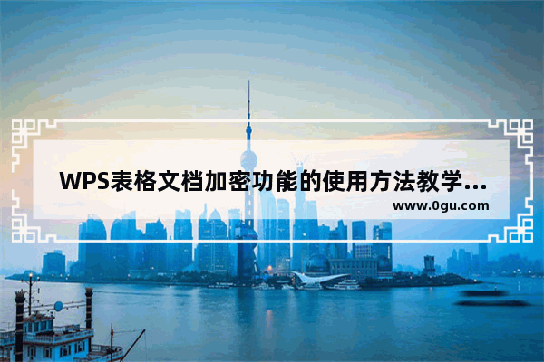 WPS表格文档加密功能的使用方法教学分享