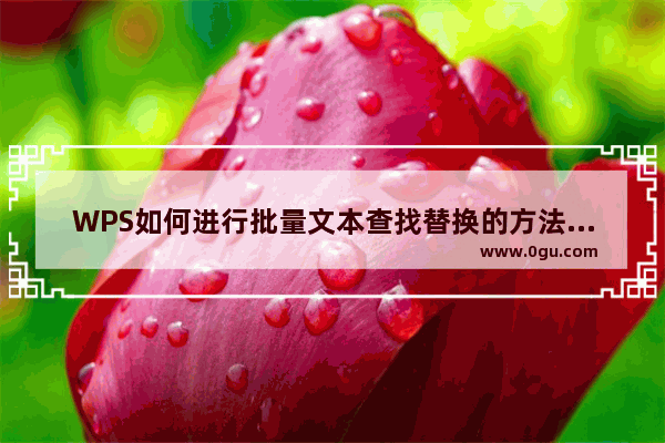 WPS如何进行批量文本查找替换的方法教学