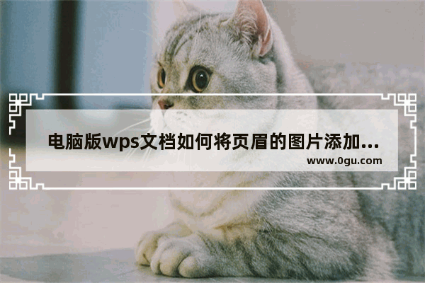 电脑版wps文档如何将页眉的图片添加边框