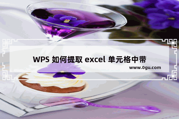 WPS 如何提取 excel 单元格中带文本的数字