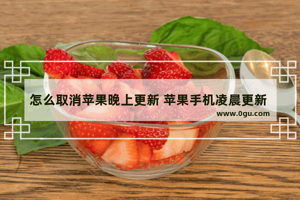 怎么取消苹果晚上更新 苹果手机凌晨更新 取消