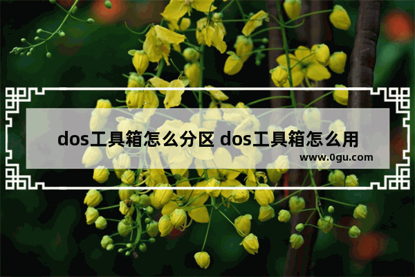 dos工具箱怎么分区 dos工具箱怎么用