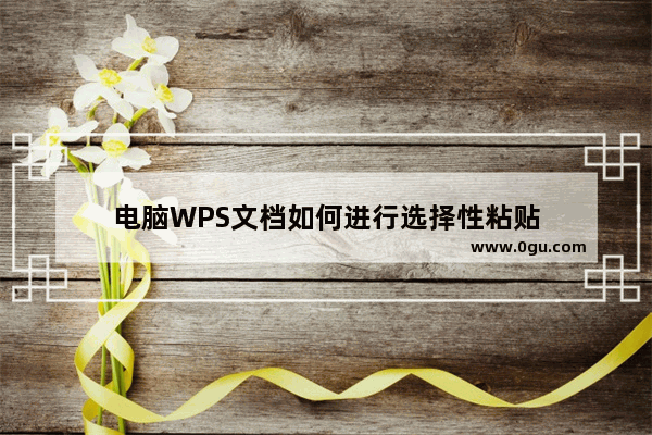 电脑WPS文档如何进行选择性粘贴