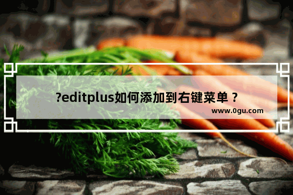 ?editplus如何添加到右键菜单 ?editplus添加到系统右键菜单的方法