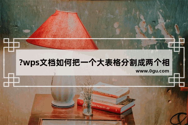 ?wps文档如何把一个大表格分割成两个相同的表格
