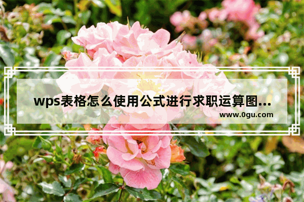 wps表格怎么使用公式进行求职运算图文教程