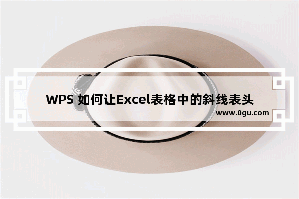 WPS 如何让Excel表格中的斜线表头怎么拉都不变形