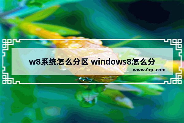 w8系统怎么分区 windows8怎么分盘