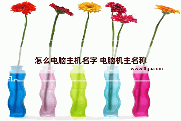 怎么电脑主机名字 电脑机主名称