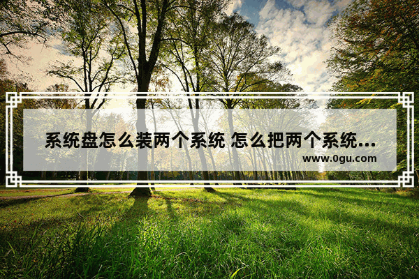 系统盘怎么装两个系统 怎么把两个系统装到一个盘