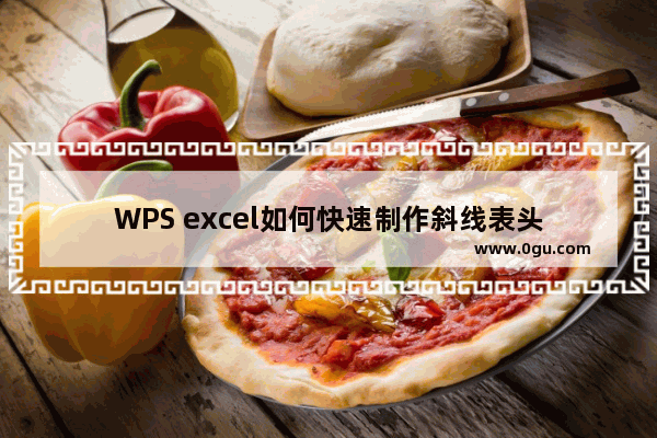 WPS excel如何快速制作斜线表头