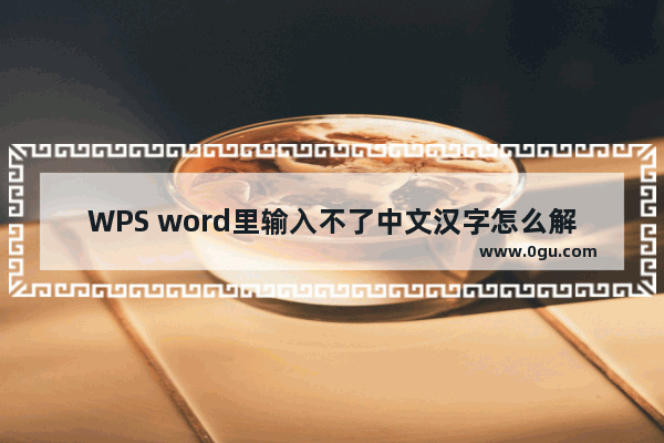 WPS word里输入不了中文汉字怎么解决