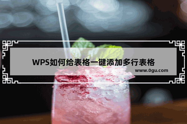 WPS如何给表格一键添加多行表格