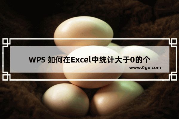 WPS 如何在Excel中统计大于0的个数