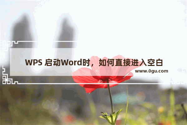 WPS 启动Word时，如何直接进入空白文档