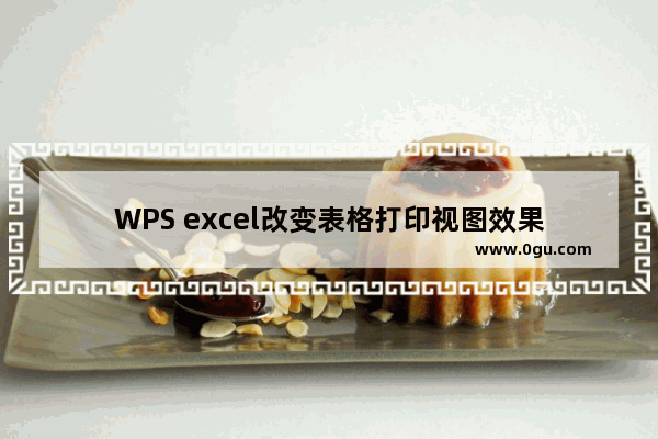 WPS excel改变表格打印视图效果