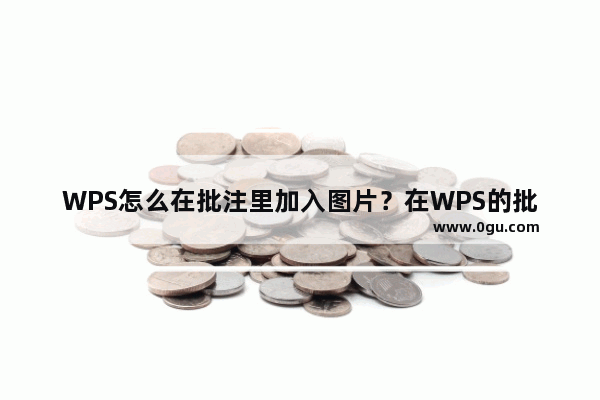 WPS怎么在批注里加入图片？在WPS的批注中添加图片的方法教程