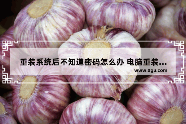 重装系统后不知道密码怎么办 电脑重装系统之后密码不对