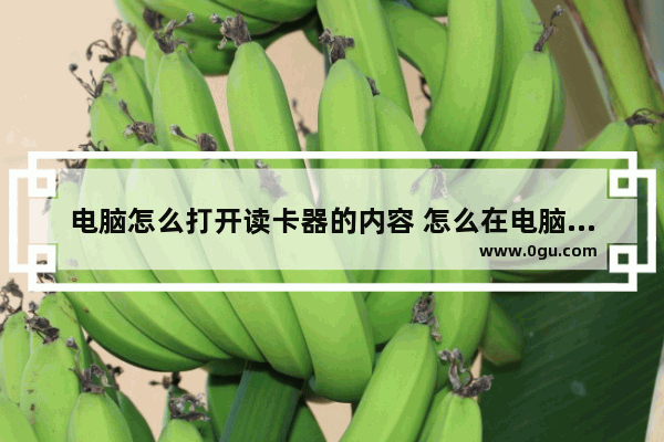 电脑怎么打开读卡器的内容 怎么在电脑上打开读卡器
