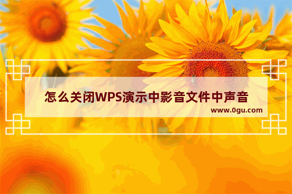怎么关闭WPS演示中影音文件中声音
