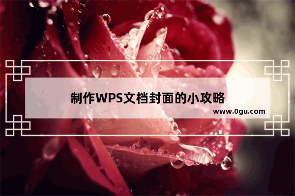 制作WPS文档封面的小攻略