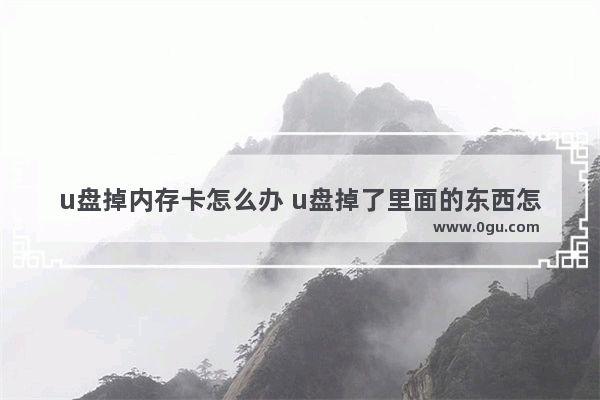 u盘掉内存卡怎么办 u盘掉了里面的东西怎么办