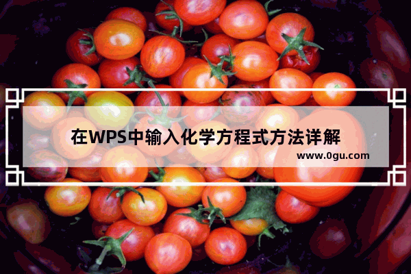 在WPS中输入化学方程式方法详解