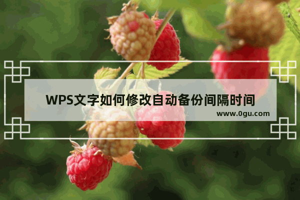 WPS文字如何修改自动备份间隔时间
