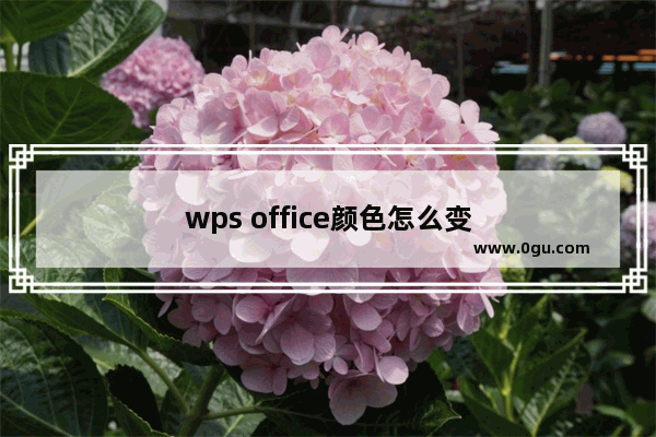 wps office颜色怎么变