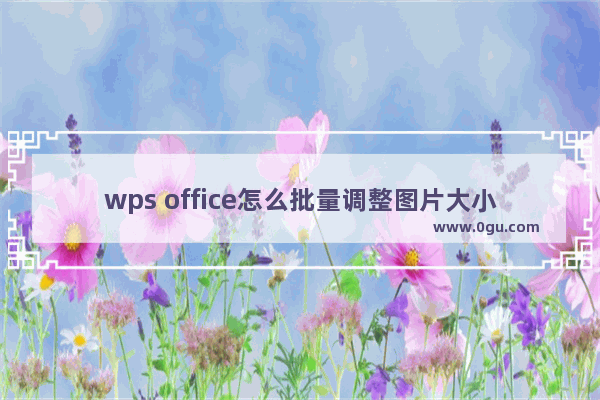 wps office怎么批量调整图片大小