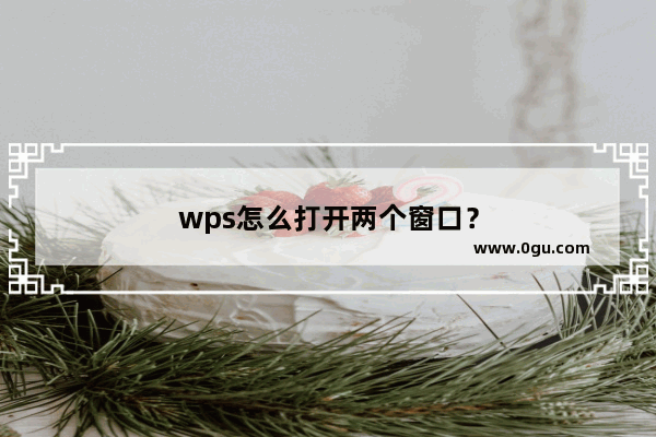 wps怎么打开两个窗口？