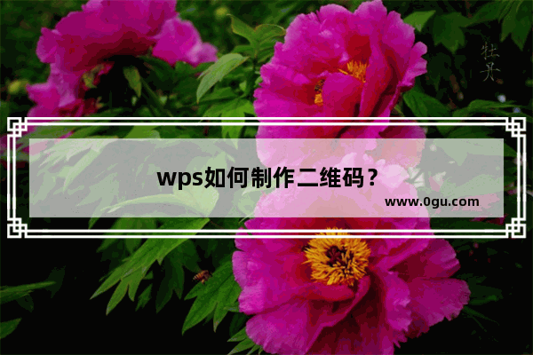 wps如何制作二维码？