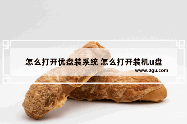 怎么打开优盘装系统 怎么打开装机u盘