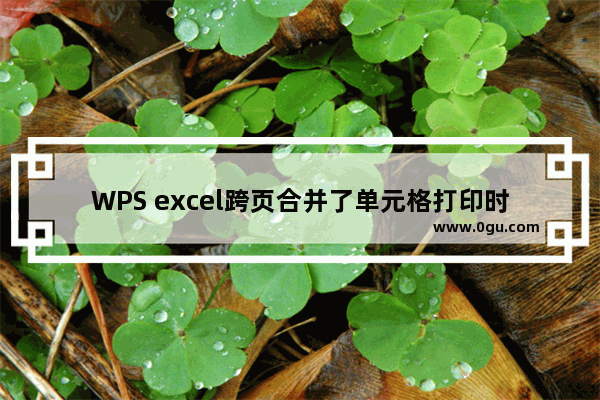 WPS excel跨页合并了单元格打印时表格边线消失了怎么解决 WPS excel跨页合并了单元格打印时表格边线消失了解决方法