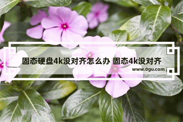固态硬盘4k没对齐怎么办 固态4k没对齐会怎样