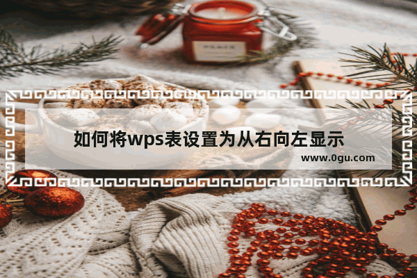 如何将wps表设置为从右向左显示