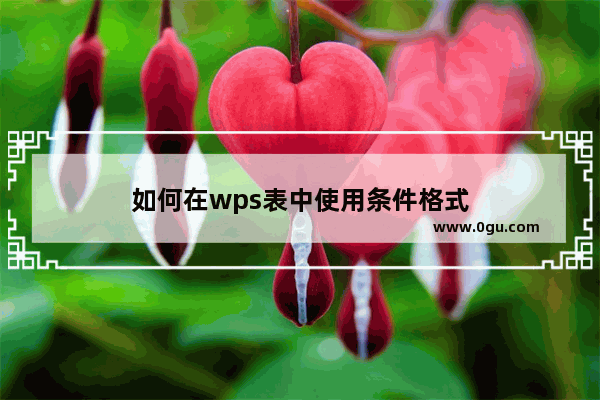 如何在wps表中使用条件格式