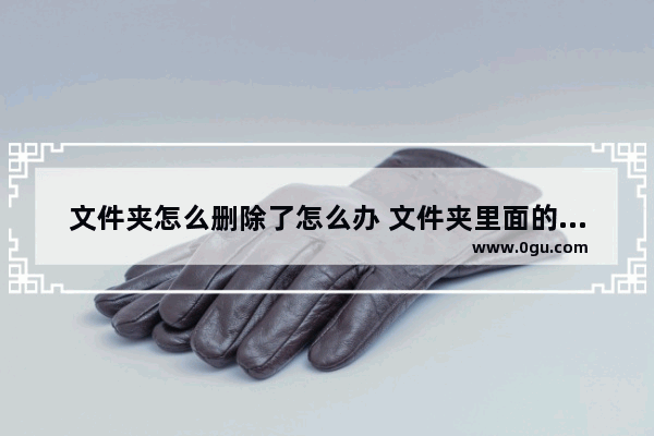 文件夹怎么删除了怎么办 文件夹里面的东西删除了怎么恢复