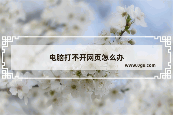 电脑打不开网页怎么办