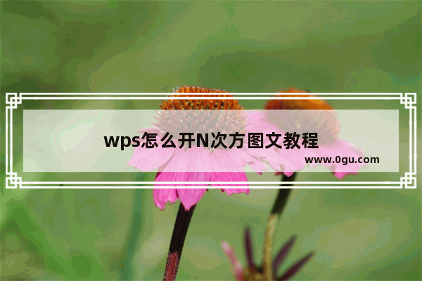 wps怎么开N次方图文教程