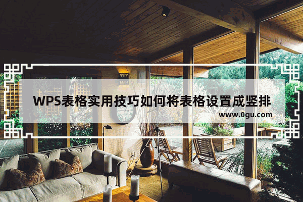 WPS表格实用技巧如何将表格设置成竖排