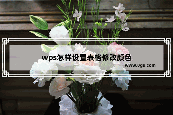 wps怎样设置表格修改颜色