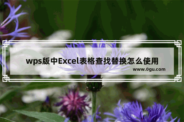 wps版中Excel表格查找替换怎么使用