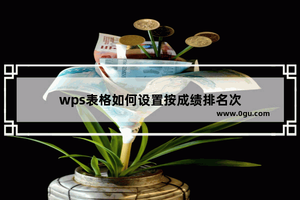 wps表格如何设置按成绩排名次