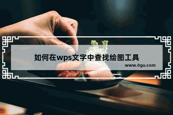 如何在wps文字中查找绘图工具