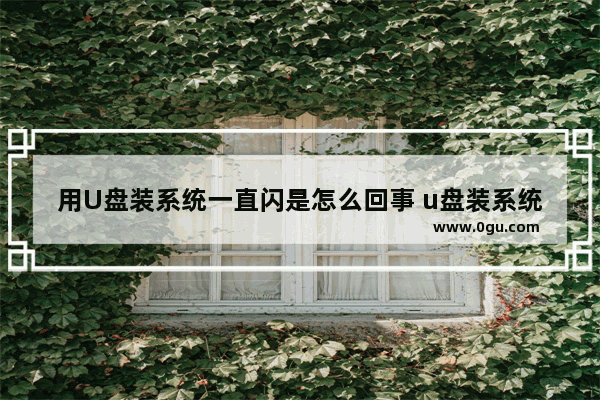 用U盘装系统一直闪是怎么回事 u盘装系统一闪就没了