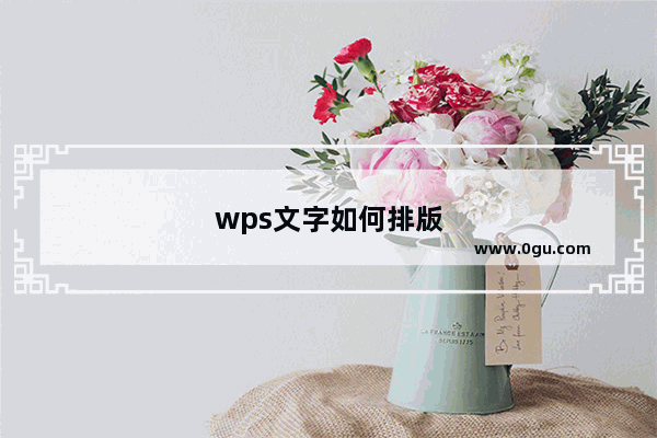 wps文字如何排版