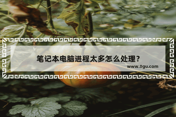 笔记本电脑进程太多怎么处理？