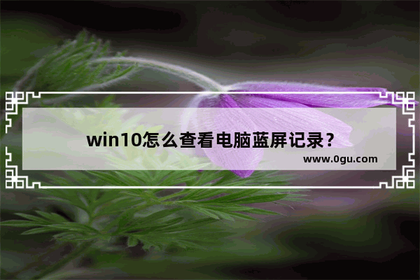 win10怎么查看电脑蓝屏记录？